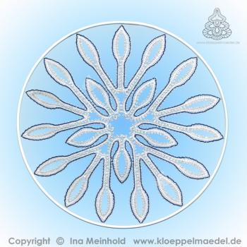 Preview: 446 Klöppelbrief  Fensterbild „Schneeflocke“